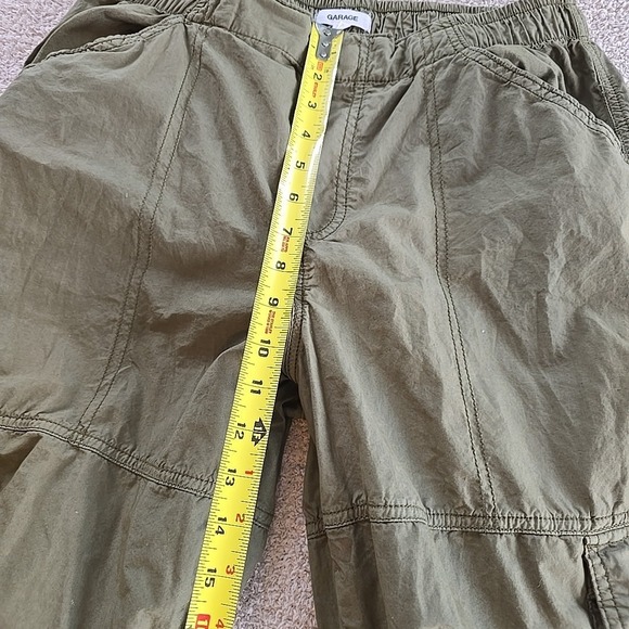 Garage Low Rise Baggy Cargo Pants Green Sz M Buckles Y2K Grunge 90s Festival - Picture 11 of 16